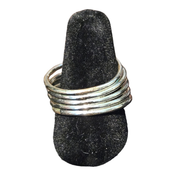 Women's Silvertone Birthstone Ring Size 7 - Picture 6 of 11